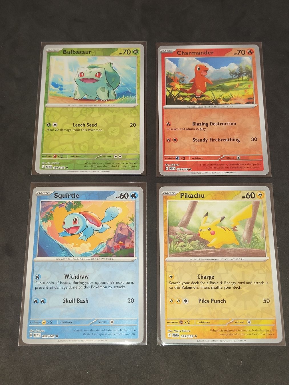 Pokémon Sammelbilder & Trading cards: 151 Reverse Holo EN Bulbasaur, Charmander, Squirtle, Pikachu – Neu (gemäss Beschreibung) aus Riva San Vitale von kokinho95