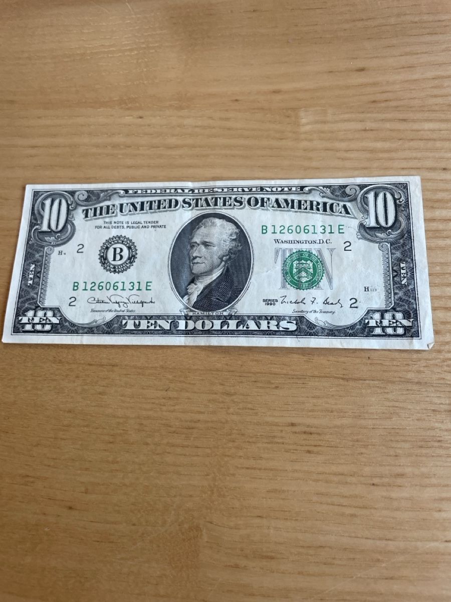 Banknoten: 10 Dollar Note US Federal Reserve Note  – Gebraucht aus Wattwil von Weinachtsmann