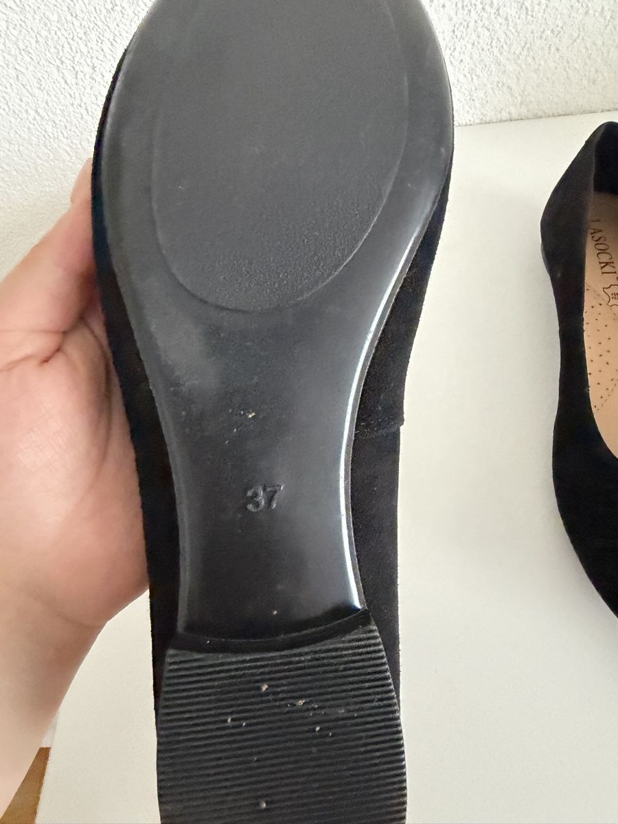 Chaussures femmes: Schwarze Ballerinas LASOCKI Grösse 38 mit Bommel – Neuf (Voir description) à Langnau am Albis par Schneeflocke92 2