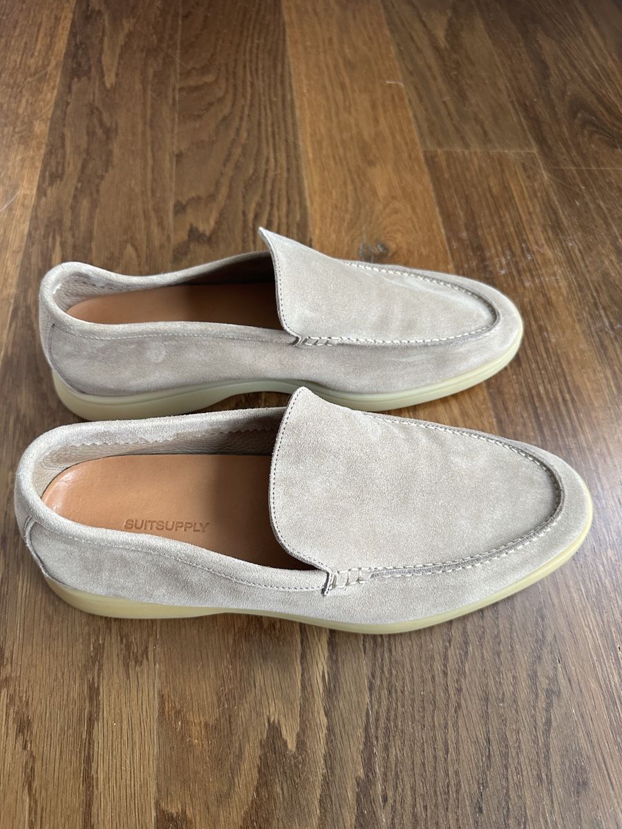 Scarpe da uomo: Suitsupply Slipper, hellgrau/sand Wildleder, Gr. 41 – Usato da Dübendorf venduto da Nico1234 3