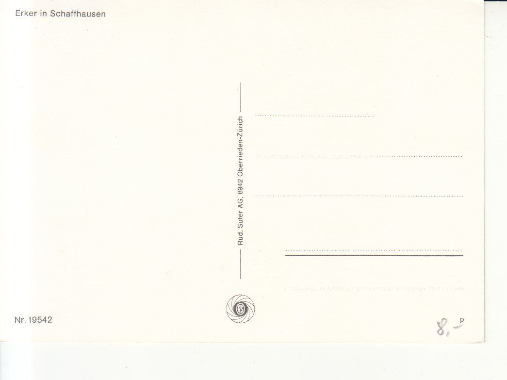 Cartoline postali: Schaffhausen ca. 1970 – Usato da Bürglen TG venduto da StampGraf 1