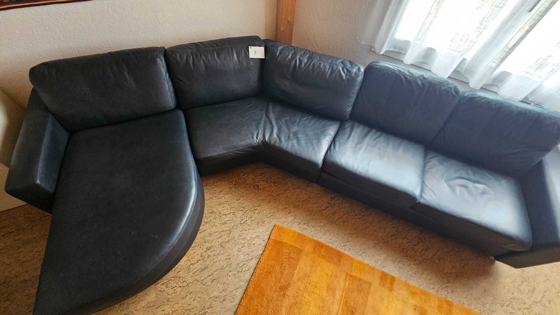 Sofas: Lederecksofa Dunkelblau – Gebraucht aus Diessenhofen von Osio 6