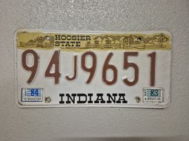 US-Kontrollschild Indiana