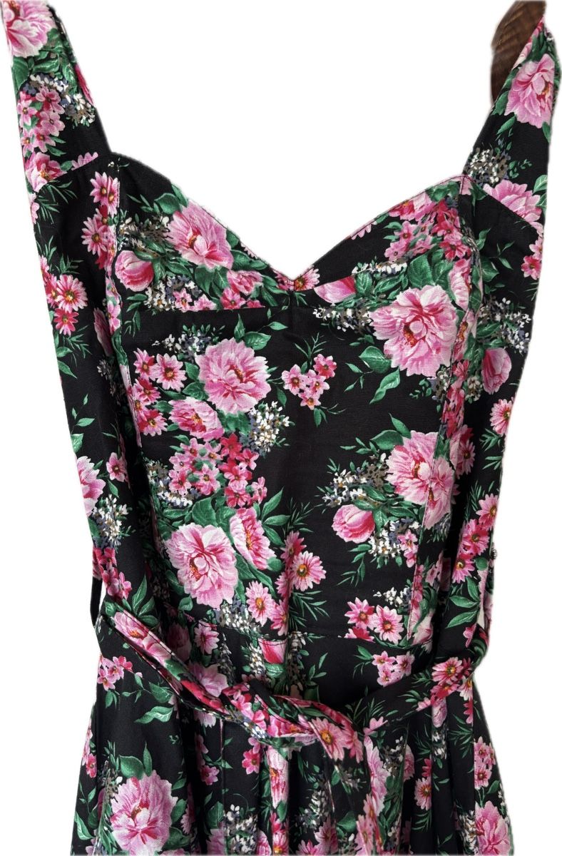 Vestiti: Robe Hell Bunny Vixen à fleurs, taille M – Usato da Dotzigen venduto da SecondHandGems 1