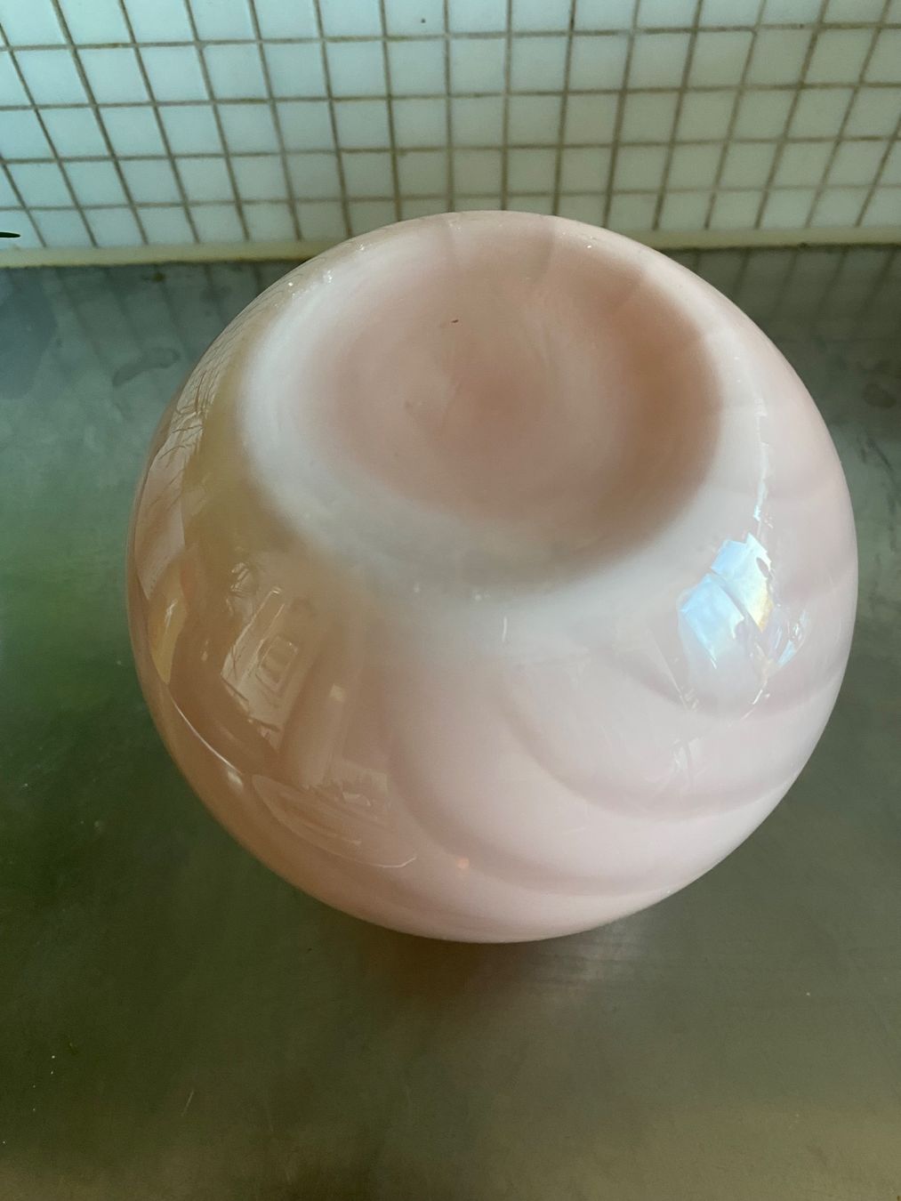 Murano Vasi & Recipienti: Wunderschöne Murano-Vase  Wirbelmuster, rosa gestreift 60er – Usato da Solothurn venduto da BORGHAGEN 4