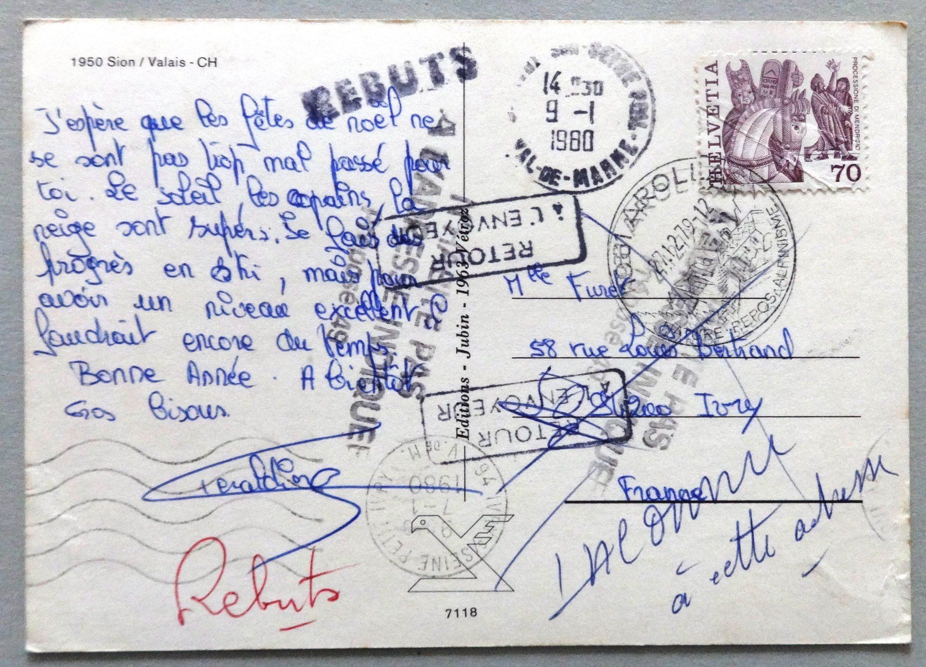 Cartes postales: Sion / Valais – Défectueux à Fétigny par Billy2miny 1