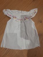 Mädchen Sommeroberteil weiss mit Blumenmuster
