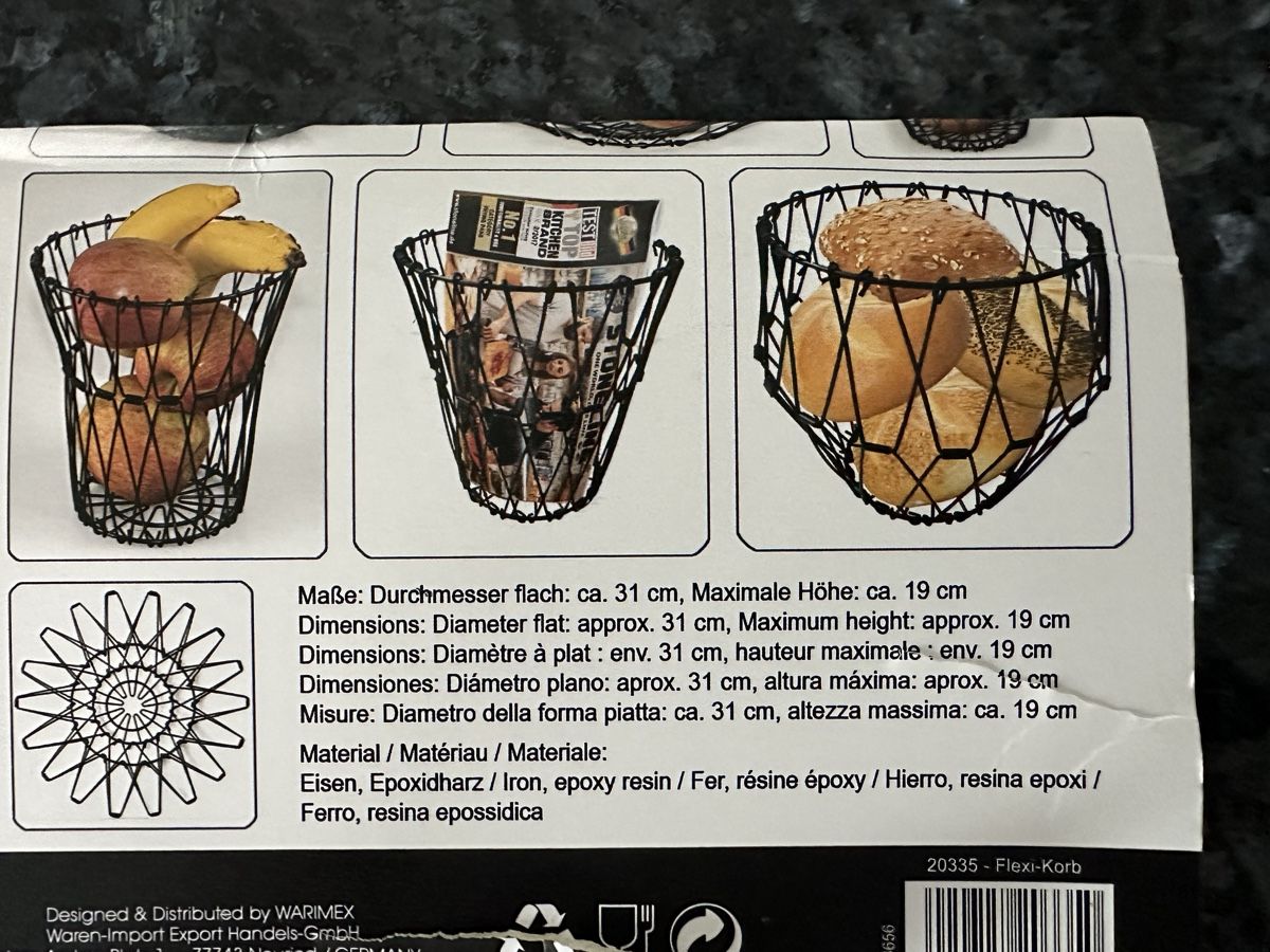 Autres articles pour la maison: Faltkorb/Früchtekorb – Neuf (Voir description) à Niedergösgen par 7591 2