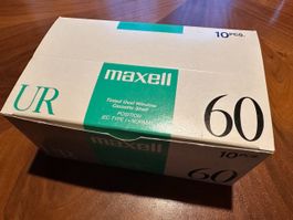 Maxell UR 60 Audiokassetten, 10 Stk, Originalverpackt