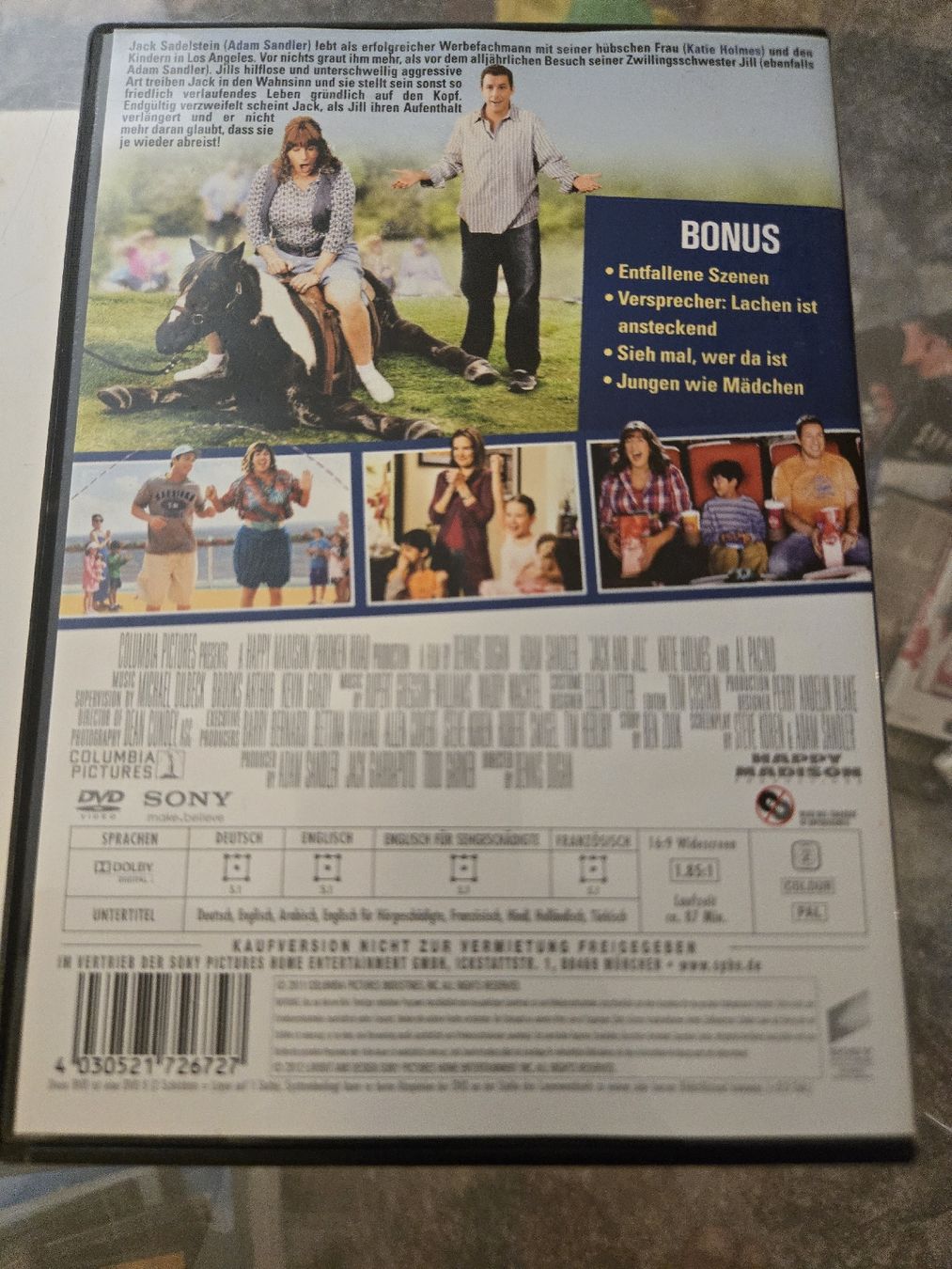 Alle DVDs: Jack & Jill DVD – Gebraucht aus Bussigny von Kfdlt 1
