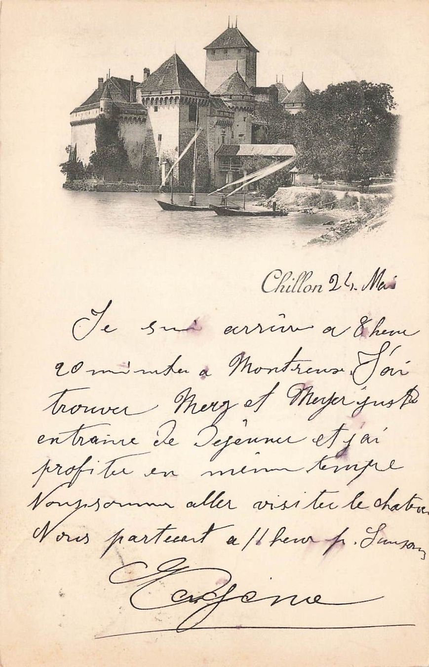 Cartoline postali: Chillon Schloss 1897 – Usato da Biasca venduto da Blenio71