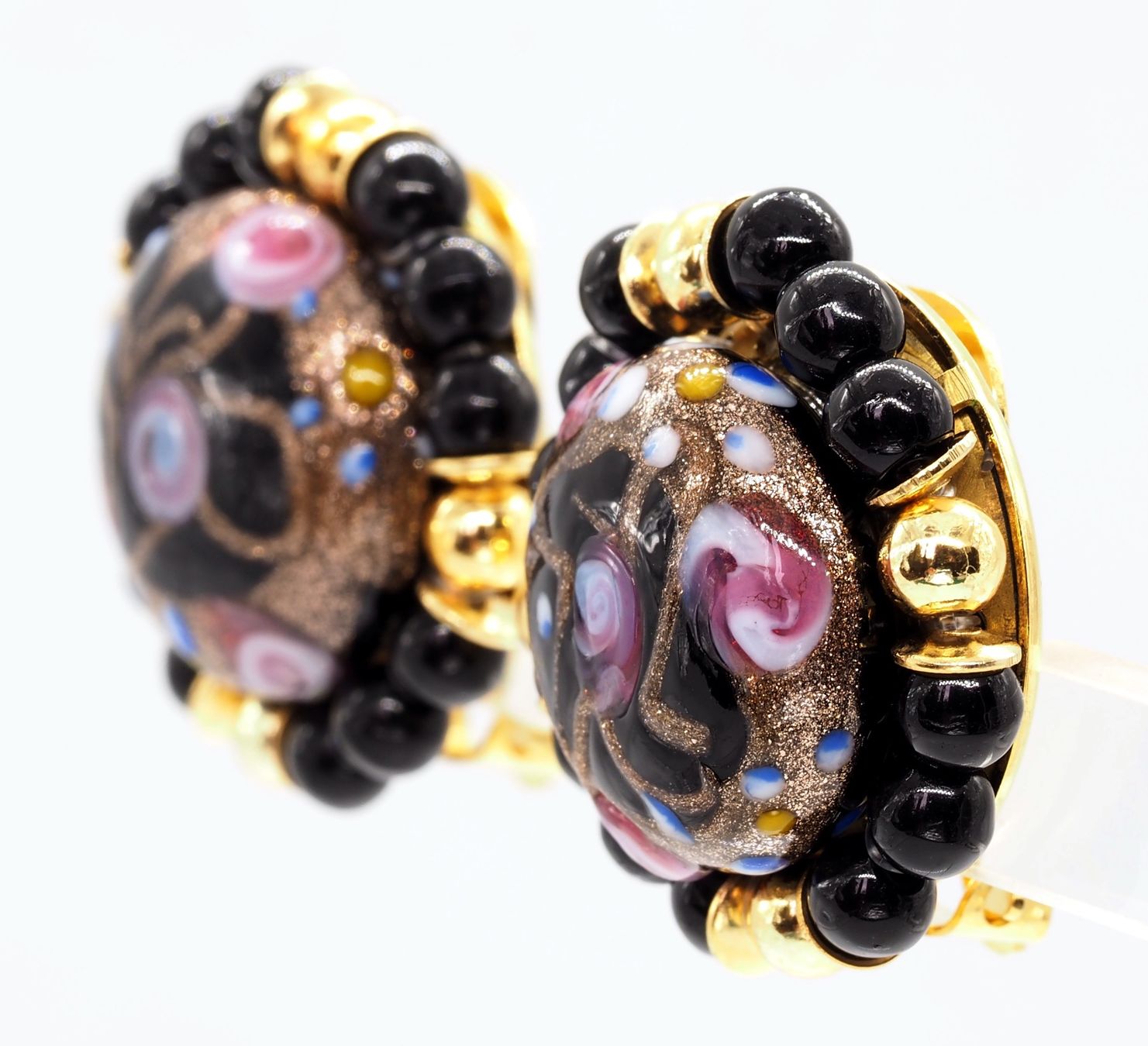 Boucles d'oreille: Vinatge Ohrclips; Lampwork-Glas – D'occasion à Zürich par nostalgic_treasures 2