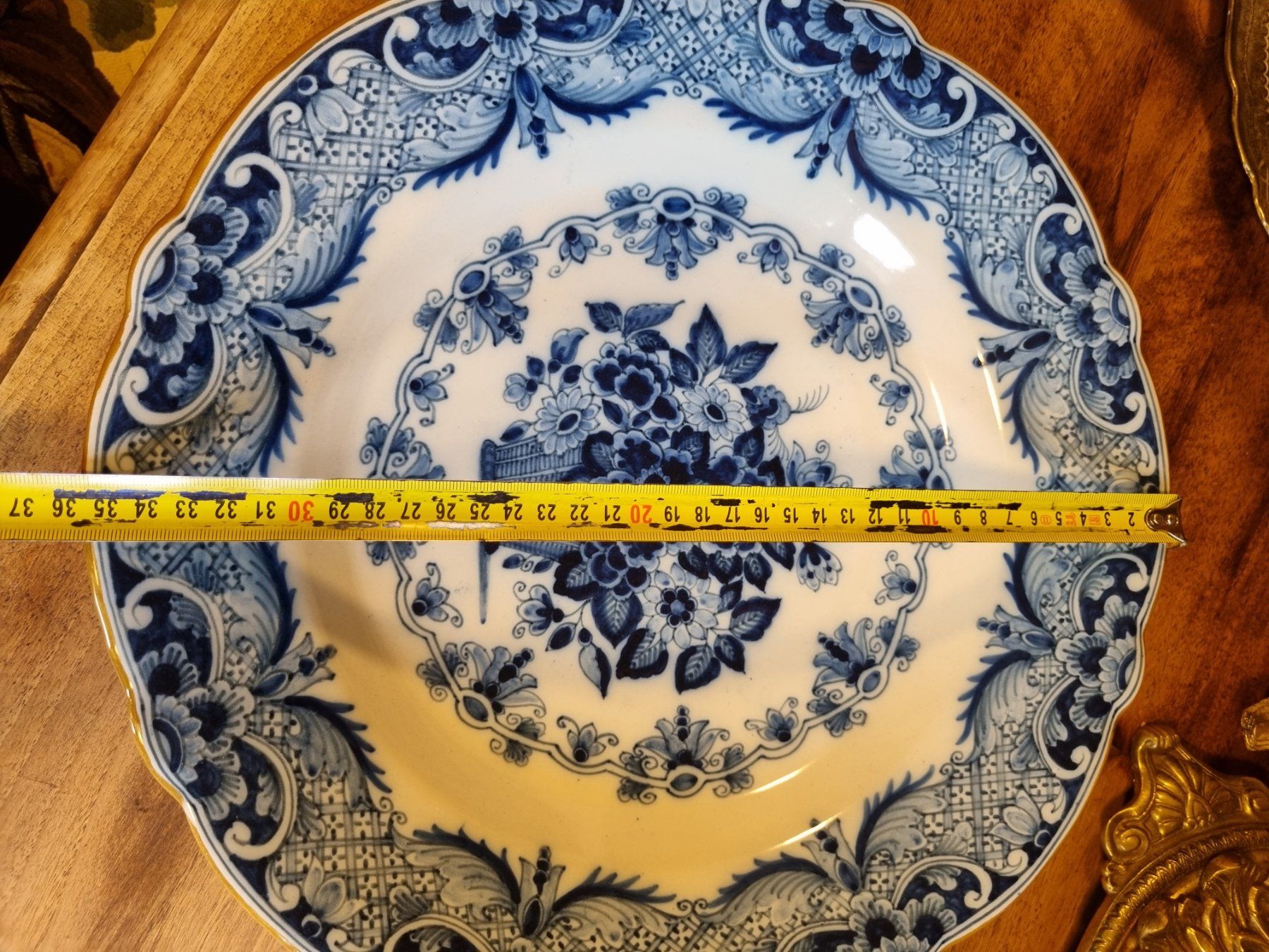 Teller: Tichelaar Makkum Delft Blau Wandteller 36 cm – Gebraucht aus Scharnachtal von devin03 2