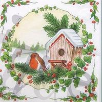 Serviette rotkehlchen (w339)