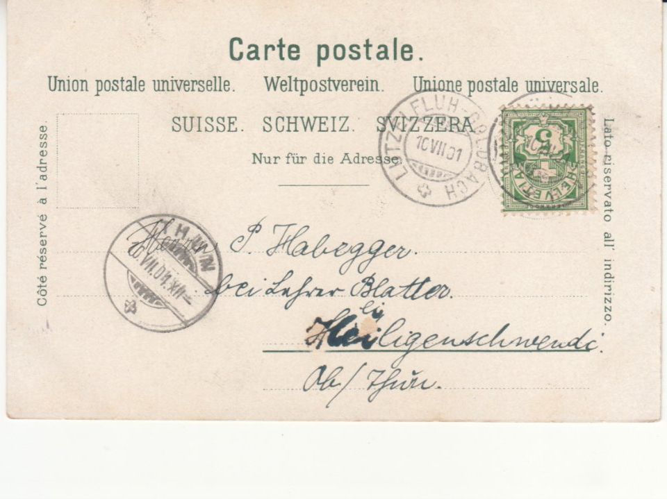 Cartoline postali: Lützelflüh Kinderpension Reist 1901 – Usato da Bürglen TG venduto da StampGraf 1