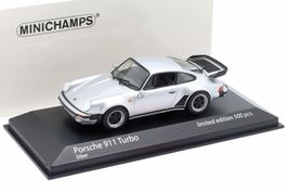 Porsche 911 / 930 Turbo 1976-1978 silber met. / schwarz 1:43
