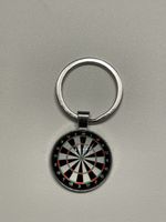 Schlüsselanhänger Dartscheibe Metall 6cm