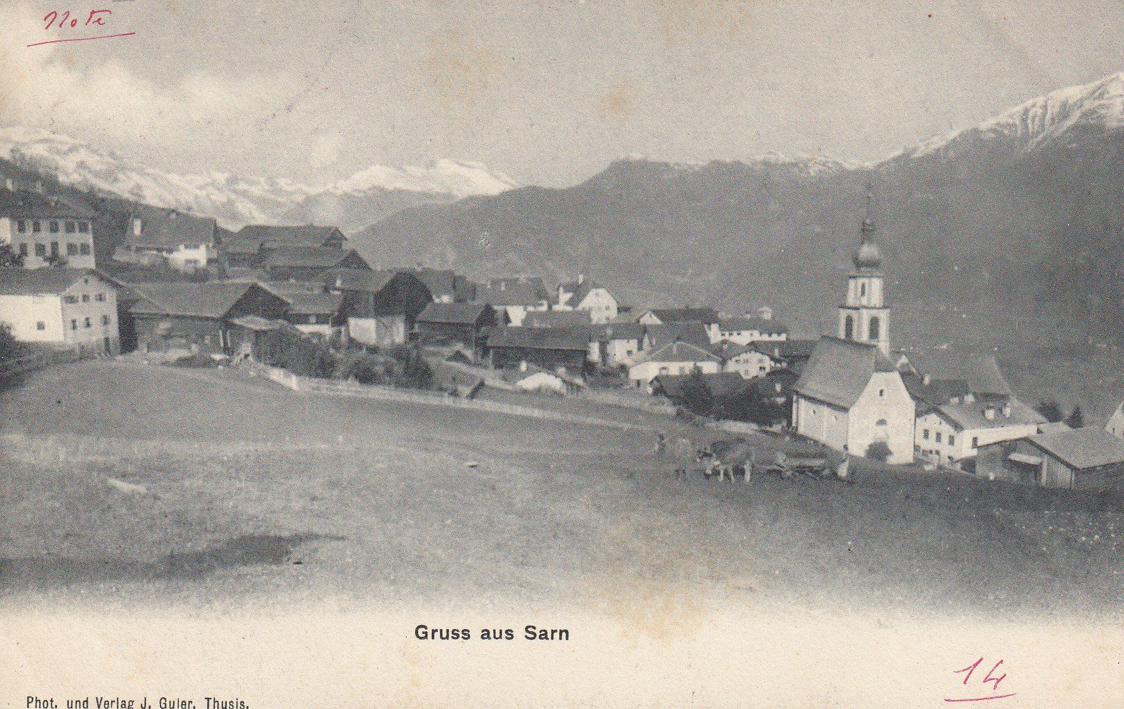 Ansichtskarten: Sarn   GR – Gebraucht aus Brig von Valcards54