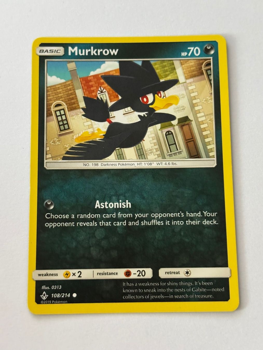 Pokémon Sammelbilder & Trading cards: Pokemon-Karte Murkrow 108/214 – Gebraucht aus Herisau von Seyashop1