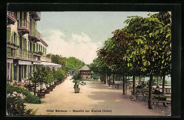 Cartoline postali: Macolin sur Bienne, Hotel Bellevue mit G – Usato da Berlin venduto da bartko-reher