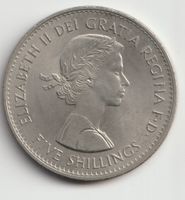 1960 Five Shillings 5 Münze Königin Elizabeth II