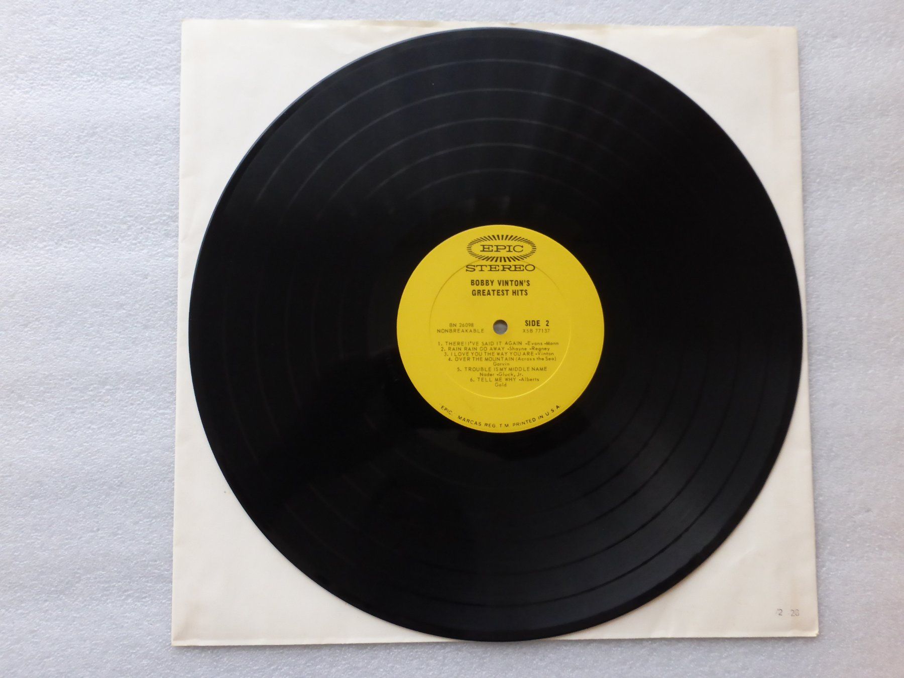 Schallplatten: VINYL  LP  BOBBY VINTON – Gebraucht aus Küssnacht am Rigi von Sunnestrahl 2