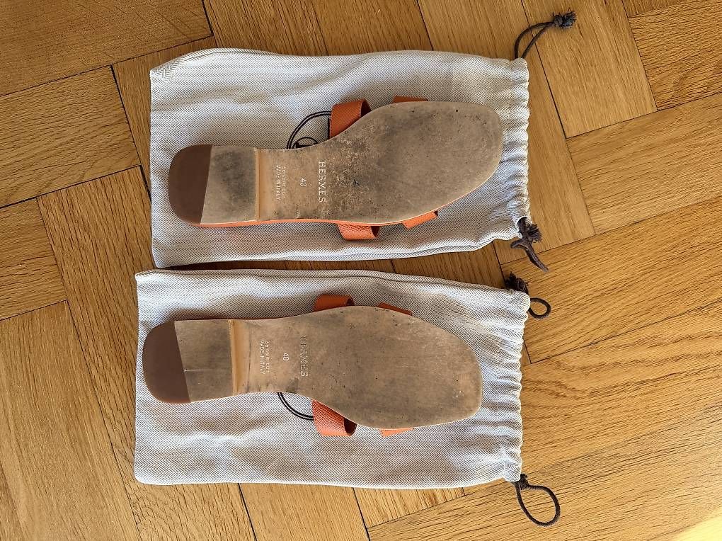 Hermès Scarpe da donna: Hermes Oran 40 Orange – Usato da Zürich venduto da charnie 1