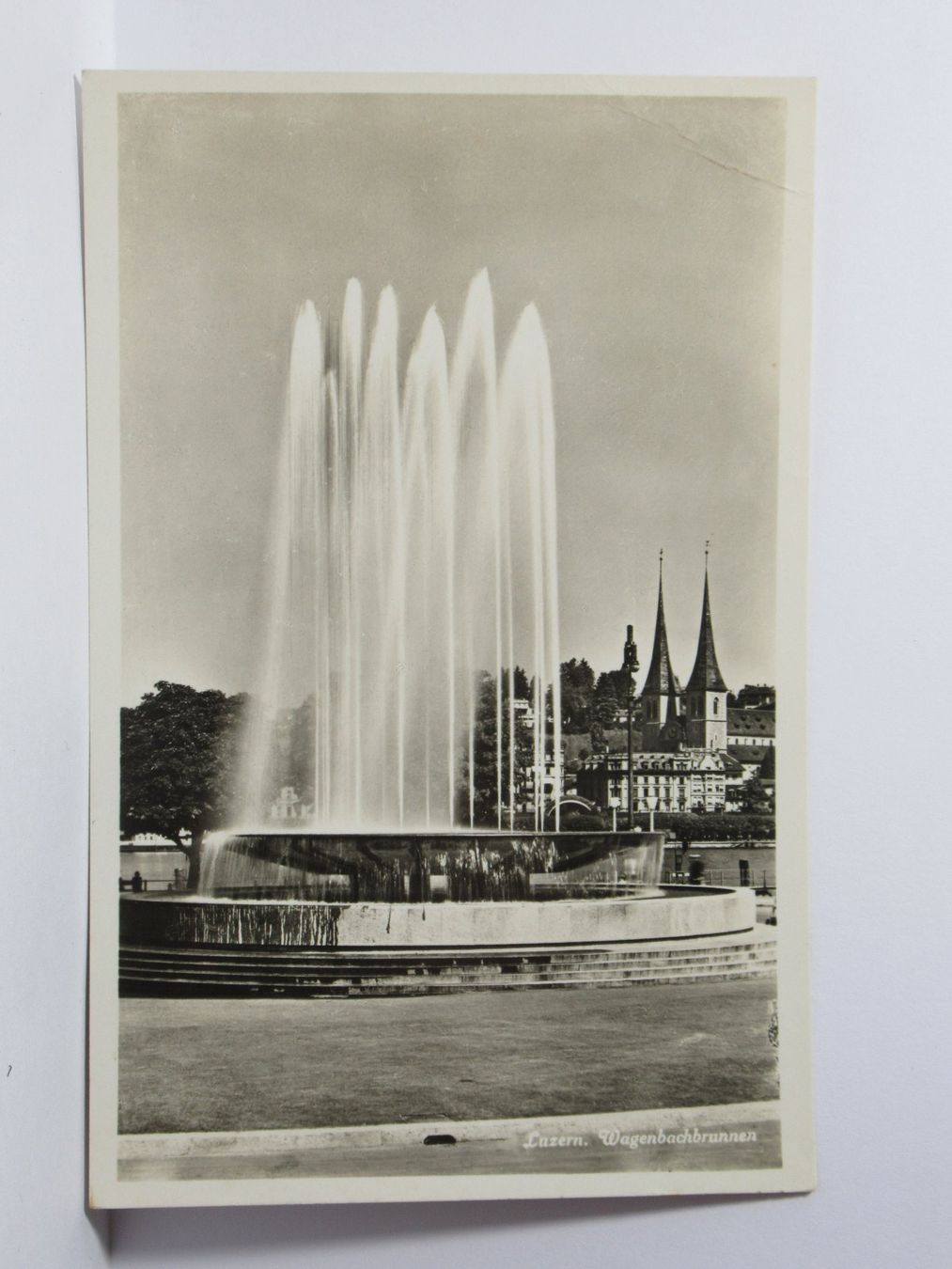 Cartoline postali: Luzern , Wagenbachbrunnen 1937 – Usato da Grenchen venduto da Bluemchen1900
