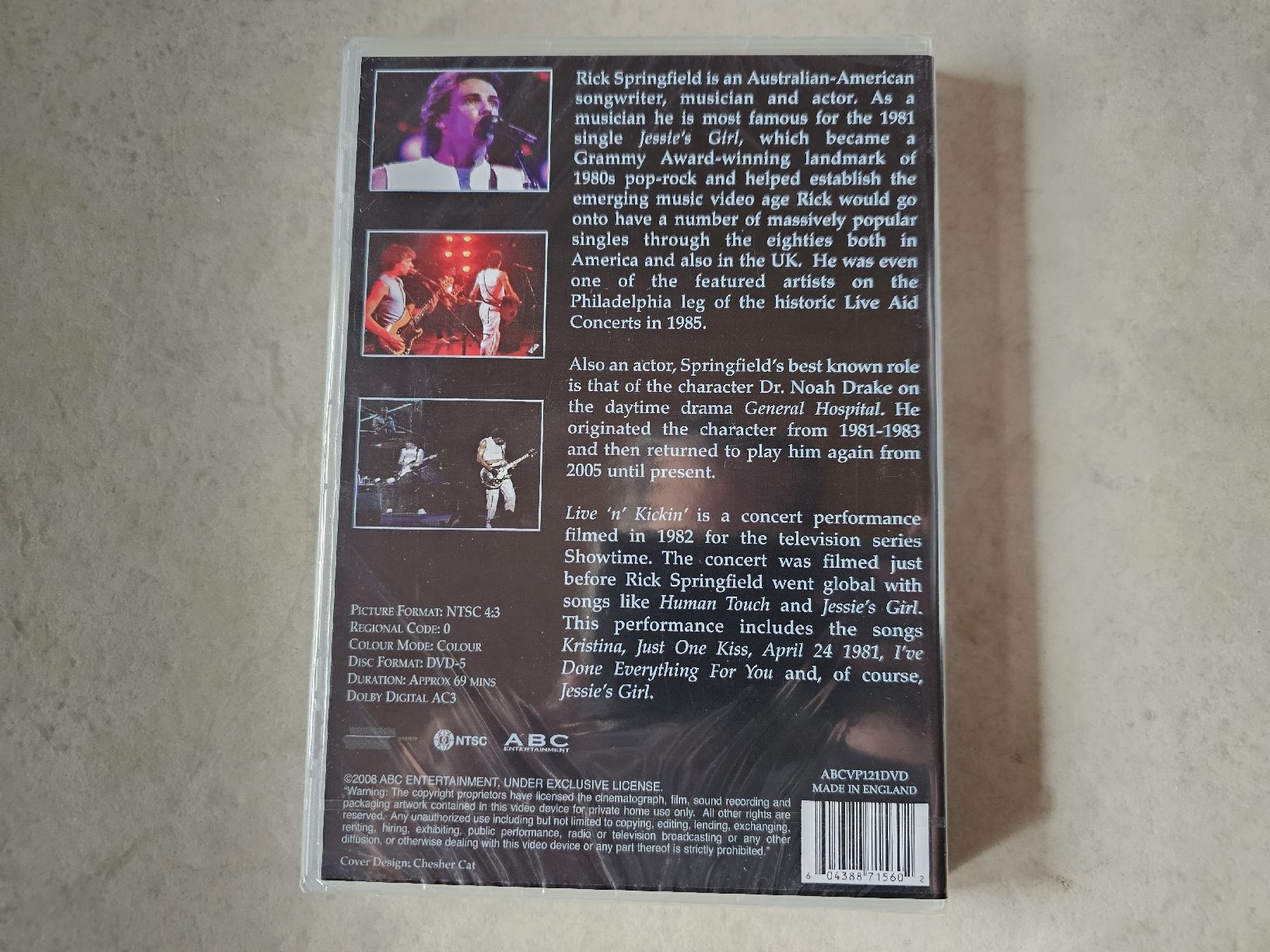 Alle DVDs: Rick Springfield  -  LIVE And Kickin'  /  Fabrikneu – Neu und originalverpackt aus Schneisingen von backstore24 1