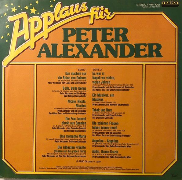 Dischi in vinile: 4x LPs Peter Alexander – Usato da Grüningen venduto da azulmarron 3
