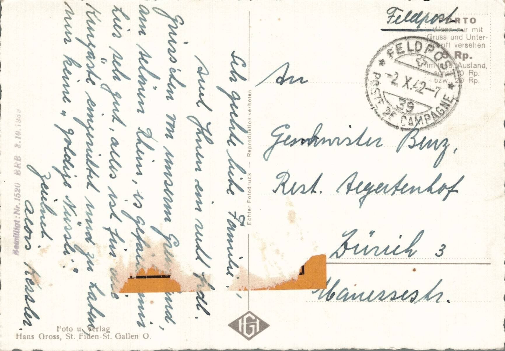 Cartoline postali: Alte Ansichtskarte Oberschan SG – Usato da Oberkirch LU venduto da sa_kr 1