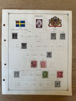 Schweden - Sammlung auf alten Vordruckblättern mit Falz
