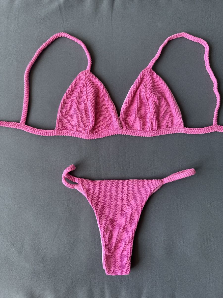 Maillots de bain & Bikinis: Pink Ribbed Bikini – D'occasion à Seengen par amandasartori