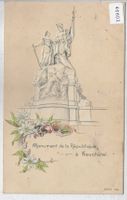 Monument de la Republique a Neuchatel - Präge-Litho