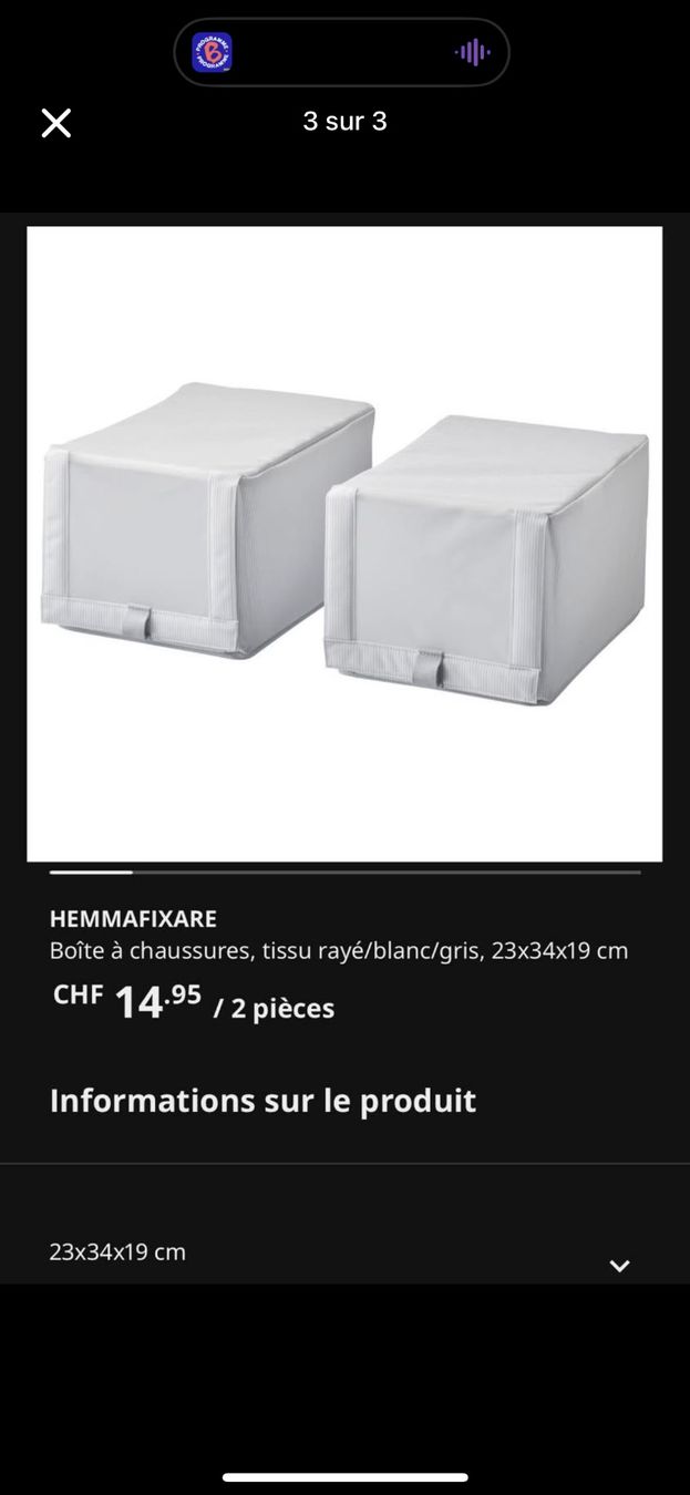 Ikea Altro per la casa: 12 boîtes à chaussures IKEA – Usato da Lausanne venduto da Amantwi 2