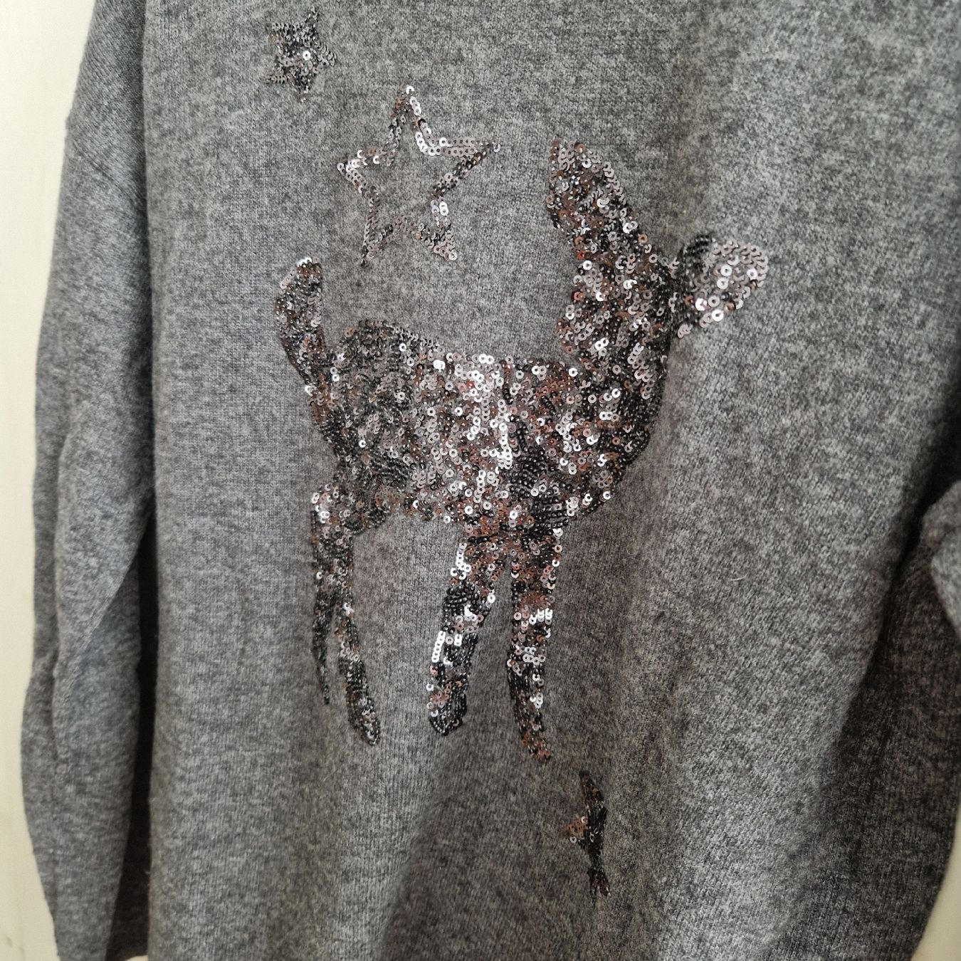 C&A Maglioni & Felpe: Pullover, Grau, Gr S, Winter Pulli / Reh Weihnacht – Nuovo (secondo la descrizione) da Nendeln venduto da Zopfie_ 4