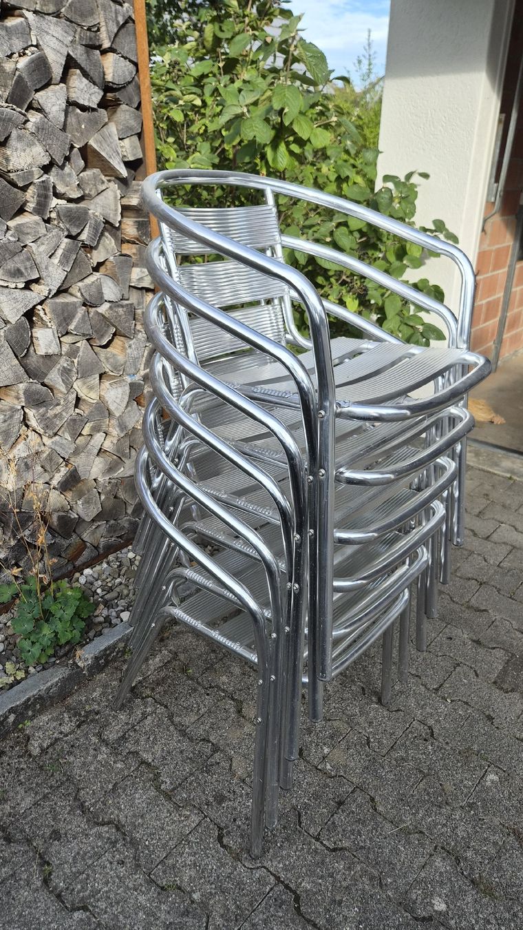 Sedie: 6 Aluminium Gartenstühle – Usato da Rütihof venduto da bemeier79 5
