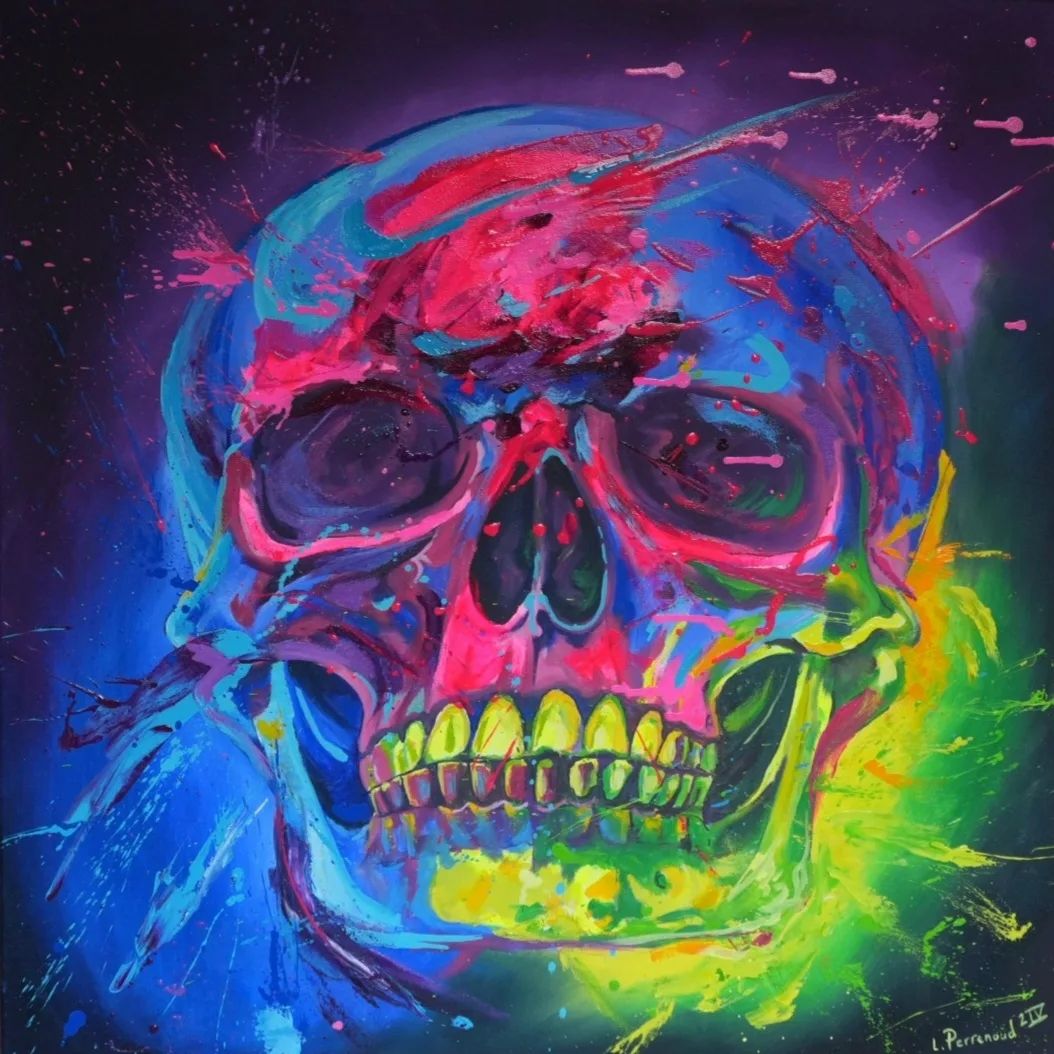 Dipinti: Peinture Skull 2IVa – Nuovo (secondo la descrizione) da Martigny-Croix venduto da Rcplaneur
