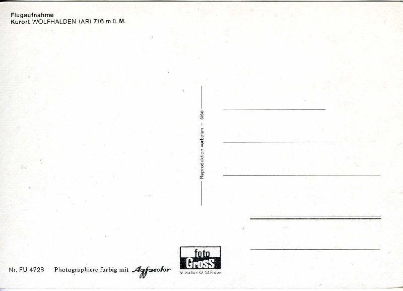 Cartoline postali: Wolfhalden + ca. 1965 – Usato da Emmenbrücke venduto da teestube 1