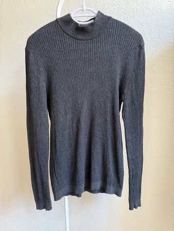 Pull maille gris anthracite chiné coton Esprit, t.M/38