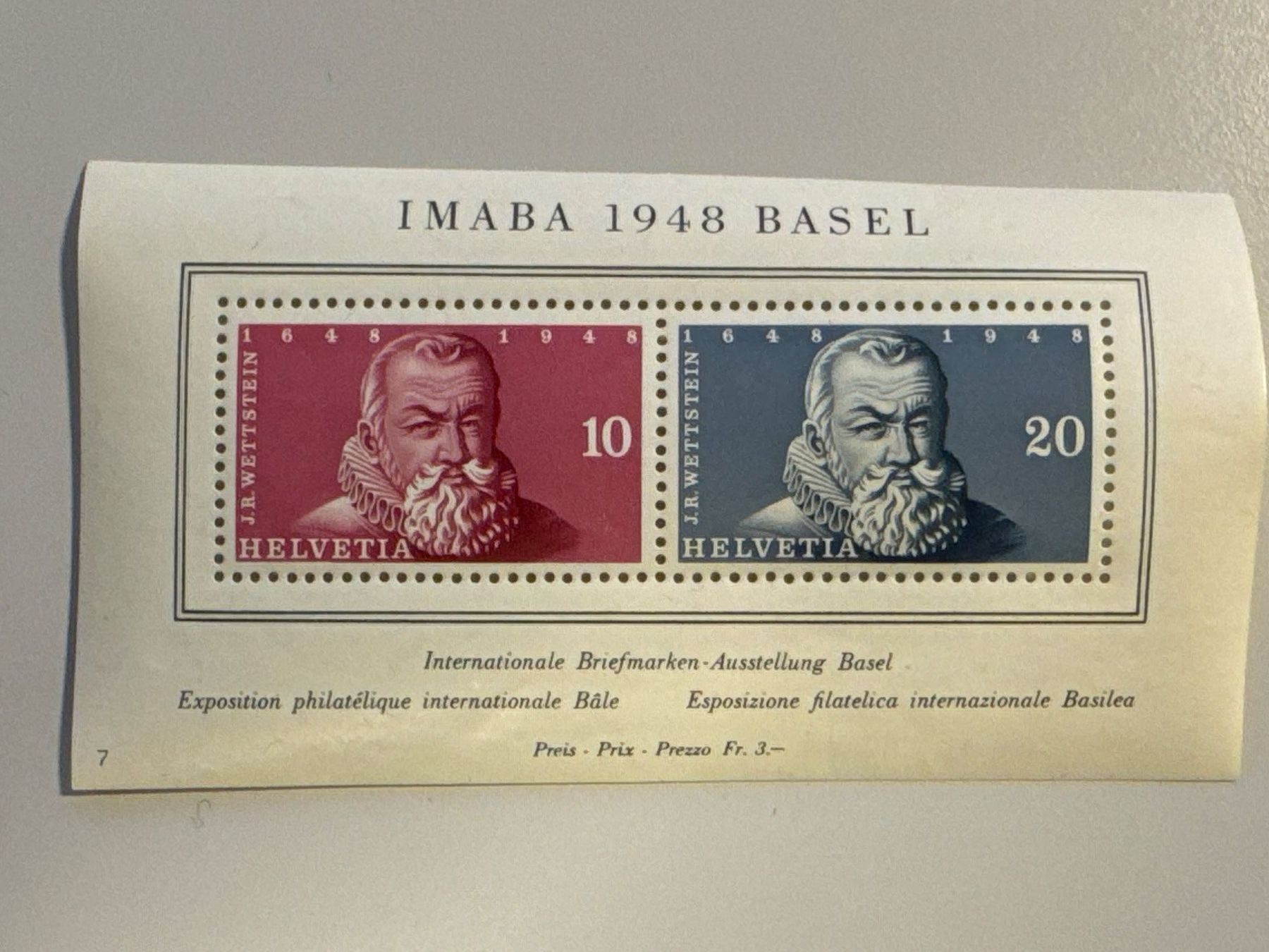 Tous les timbres: 1948 IMABA Basel, postfrisch – D'occasion à Küssnacht am Rigi par POSTOMASTER
