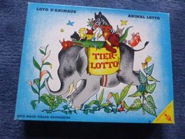 Tier-Lotto,6 Kartons, Tierbilder-Kärtchen,Künstler,O. Maier