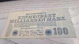 Reichsbanknote 100 Milliarden Mark 1923