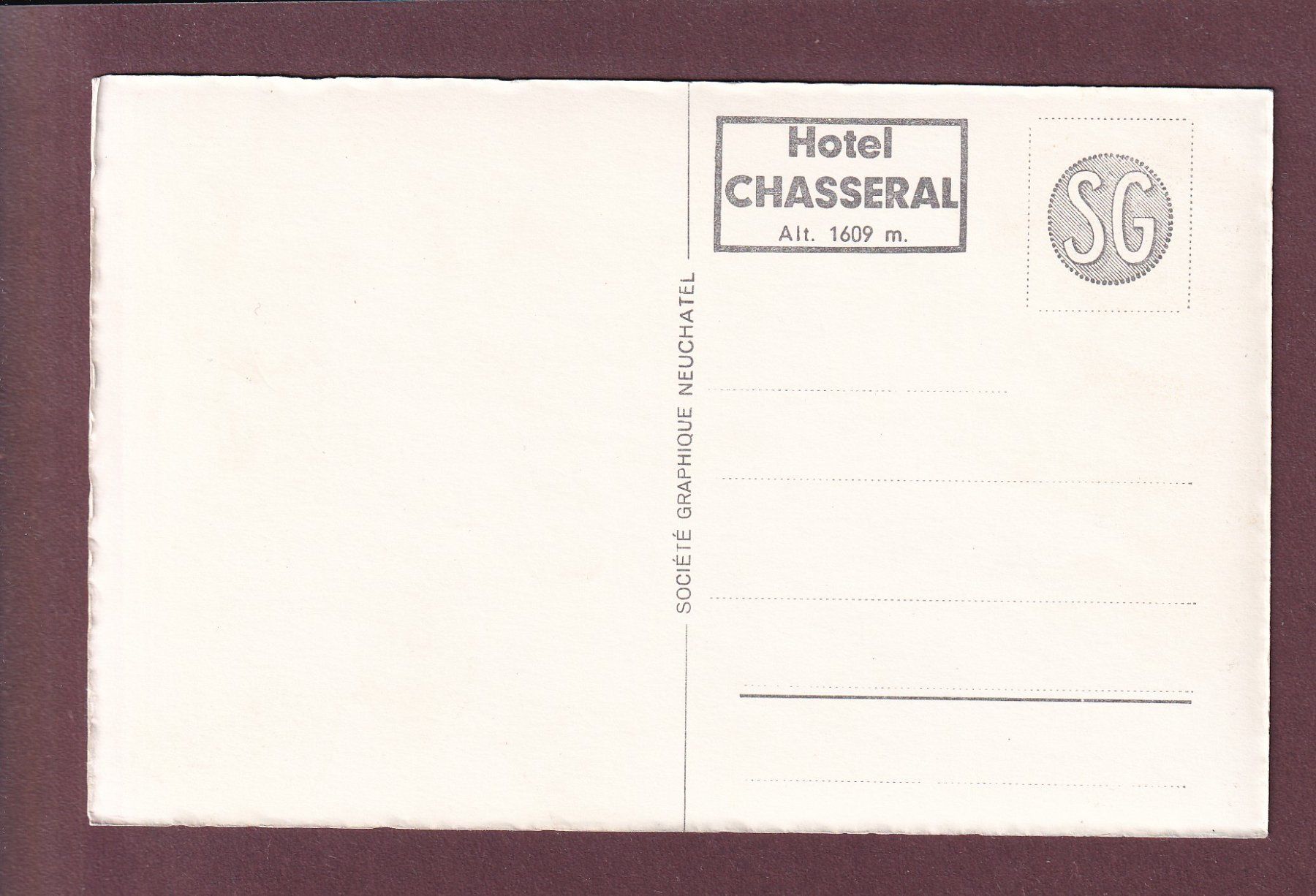 Cartoline postali: Hôtel du CHASSERAL – Usato da Pully venduto da nicecards 1
