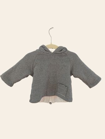 Petit Bateau Strickjacke 60cm – Blau Weiß Gestreift Wattiert