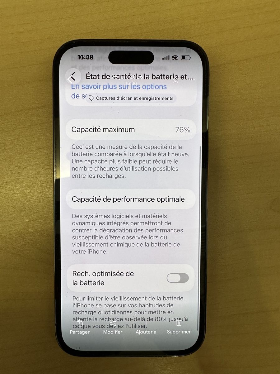 Apple Portables: iPhone 14 Pro (batterie 76%) 128 gb – Défectueux à Bursins par Vertigo2004 5