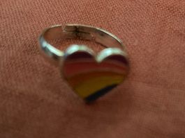 Regenbogen 🌈 Herz FINGERRING / RING variabel