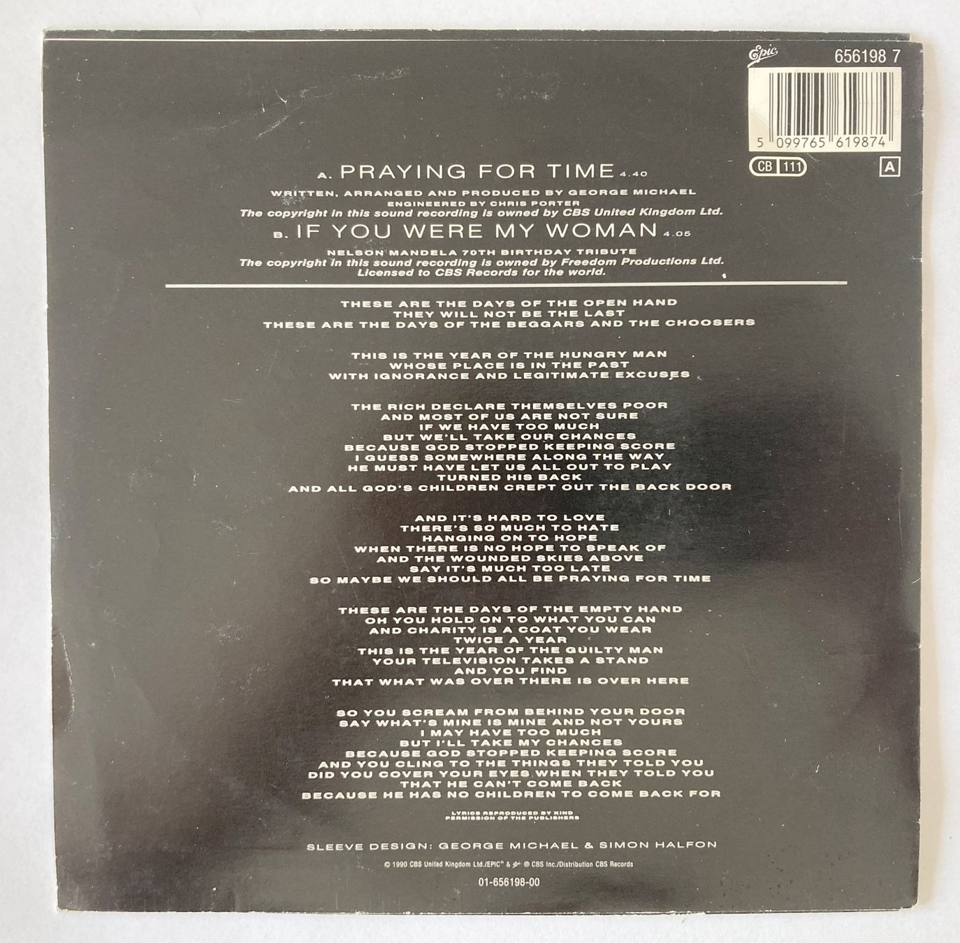 Schallplatten: GEORGE MICHAEL - PRAYING FOR TIME – Gebraucht aus Bottens von hotter-than-hell 1