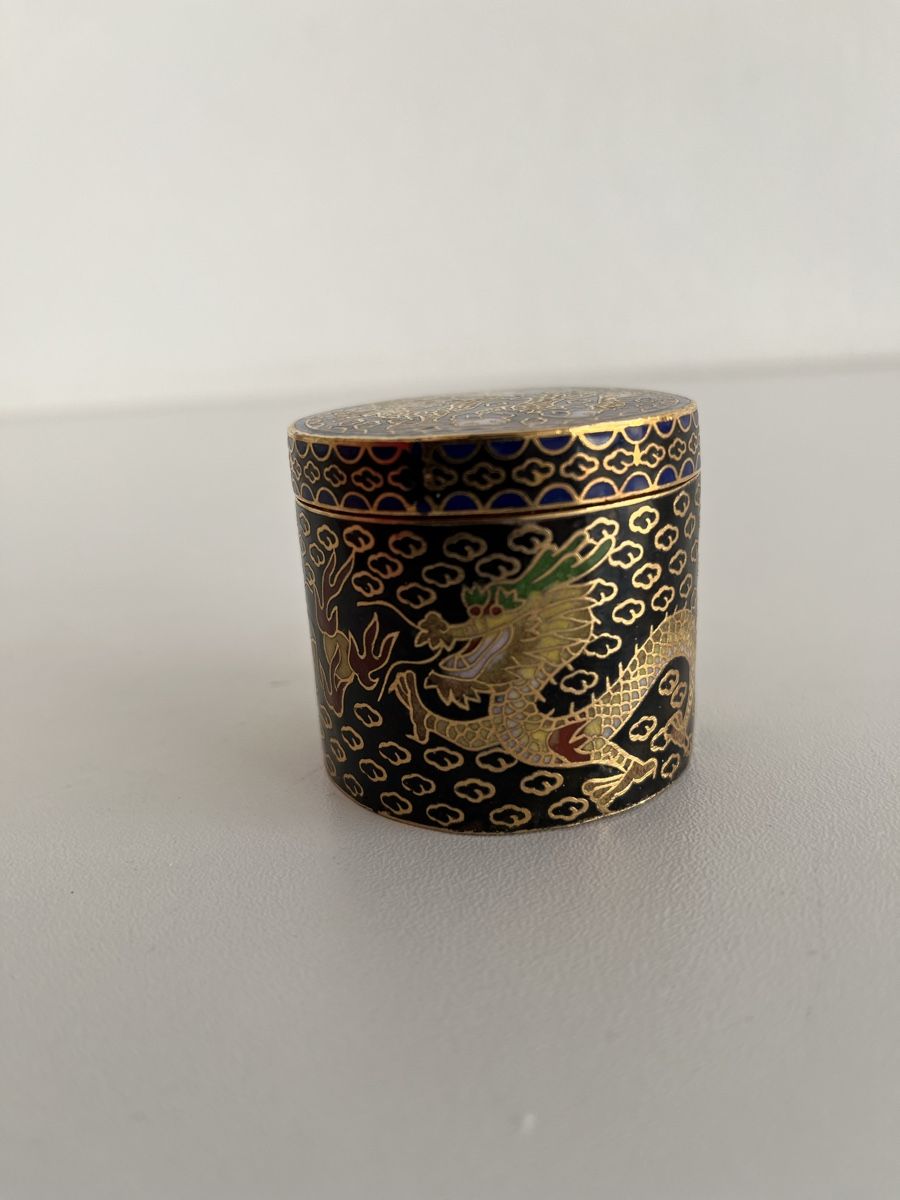 Tutte le decorazioni: Drachen - Cloisonné Deckel Dose – Usato da Wetzikon ZH venduto da seli03