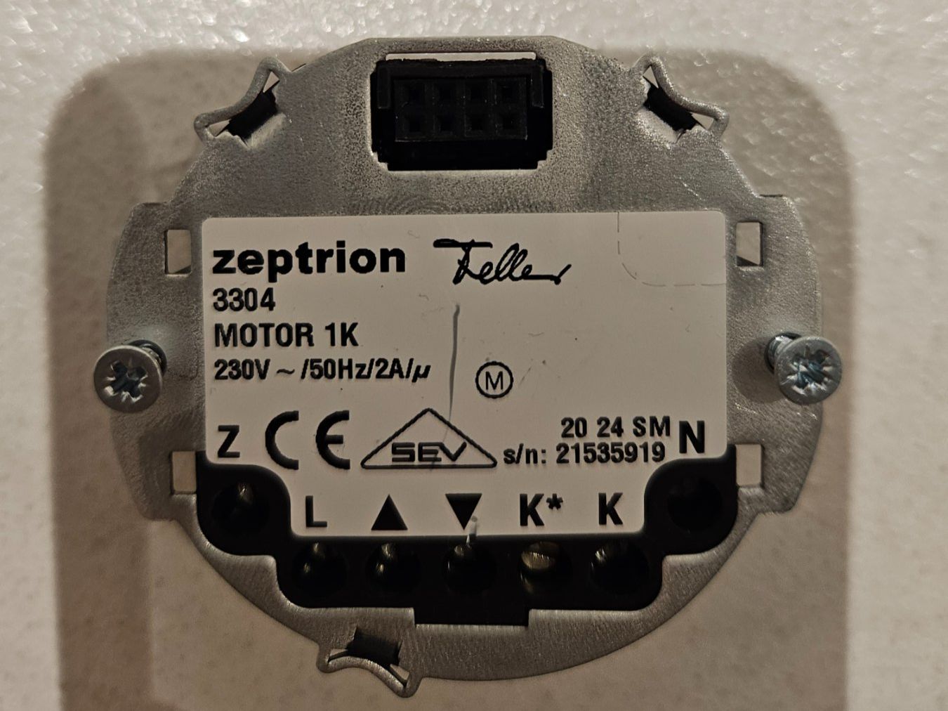 Feller Interruttori: Feller Zeptrion Motor 1K 3304 230V – Usato da Oftringen venduto da Mrg3